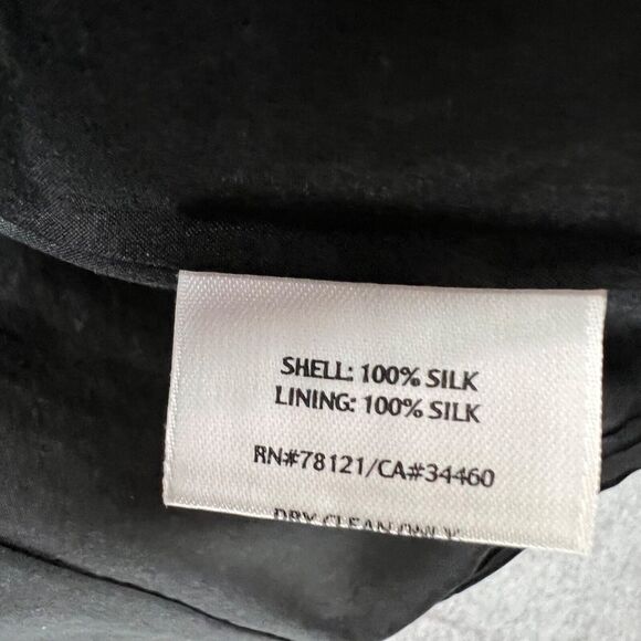 Eileen Fisher Jacket Small Petite Black Silk Texture Magnetic Button Minimalist - Picture 11 of 12